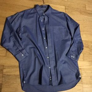 Lands end no iron oxford button down shirt 16 1/2